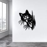 Unique Cats Laser Cut Wall Décor featuring artistic cat silhouettes, available in MDF wood or black shiny acrylic by Tlismi Rang