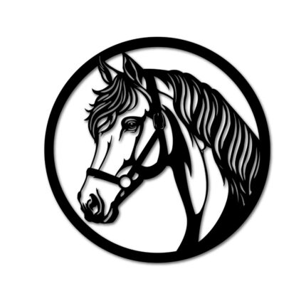 Elegant Horse Head Wall Decor in MDF Wood and Premium Acrylic