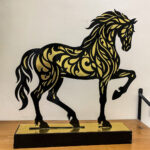 Majestic Horse Silhouette table decor placed on modern console table