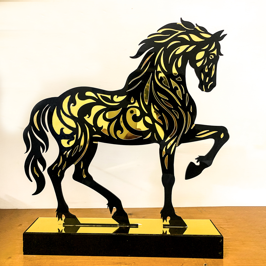 Majestic Horse Silhouette Table Decor made with premium acrylic