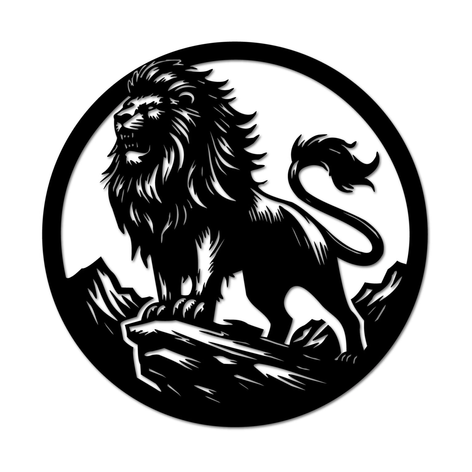 Mountain King Lion Wall Art available in MDF wood and premium acrylic