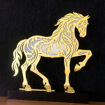 Close up of premium quality acrylic horse silhouette decor