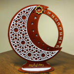 Wooden Ramadan countdown calendar Islamic decor