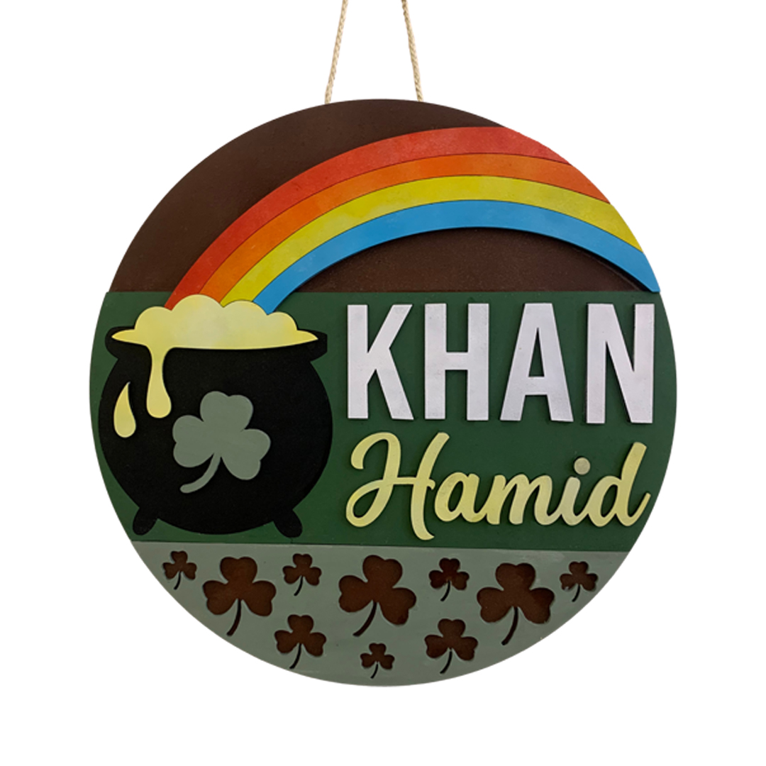 Personalized kids room name signs colorful design