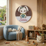 Personalized kids name board wall decor made with MDF