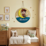 Kids photo converted into cartoon name board