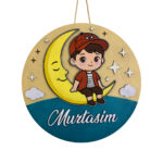 Child cartoon character name sign custom design