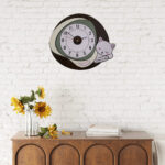 Sleeping cat designer wall clock decorative home décor