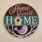 Elegant Home Sweet Home wooden sign board wall décor