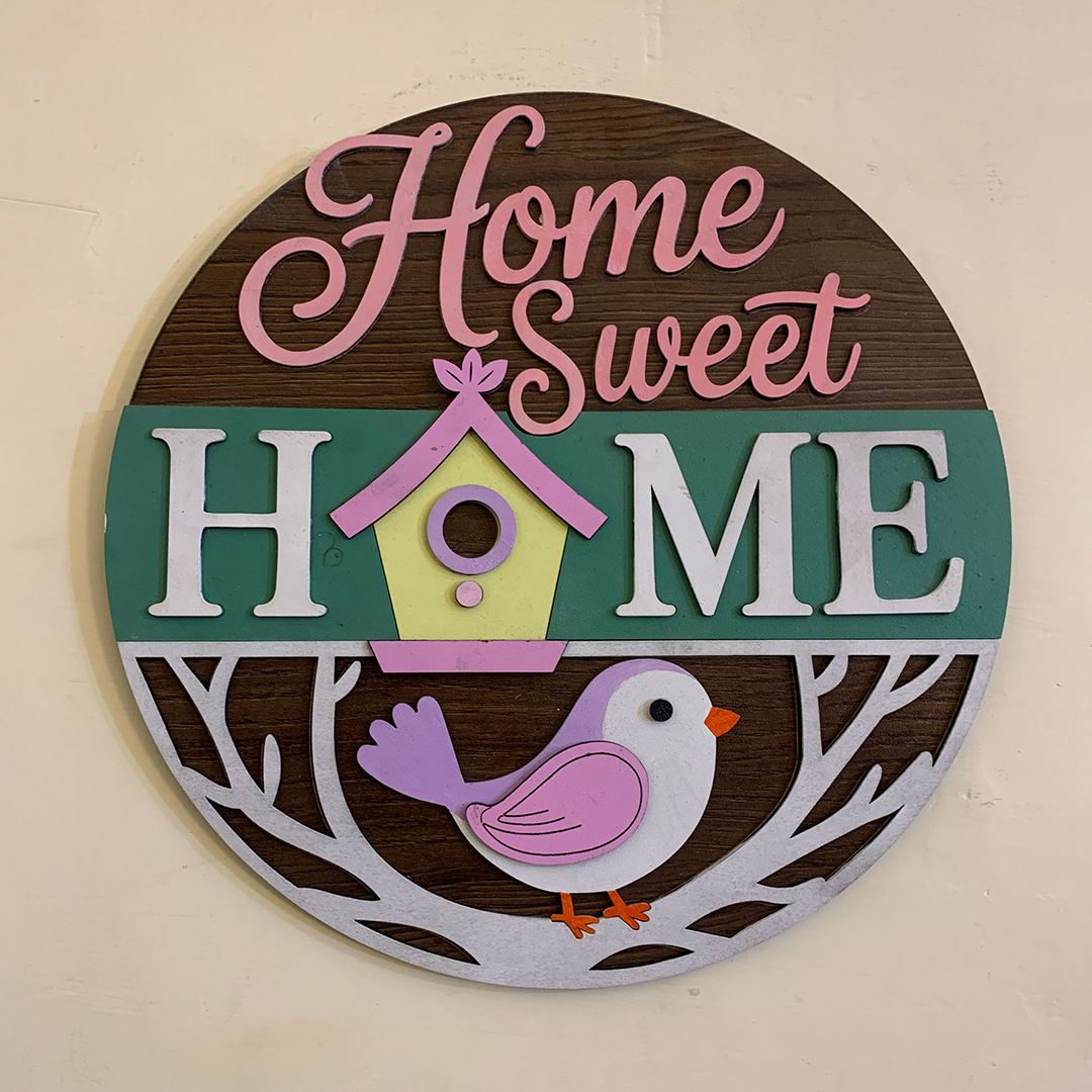 Elegant Home Sweet Home wooden sign board wall décor