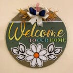 Floral MDF welcome wall hanging art decor