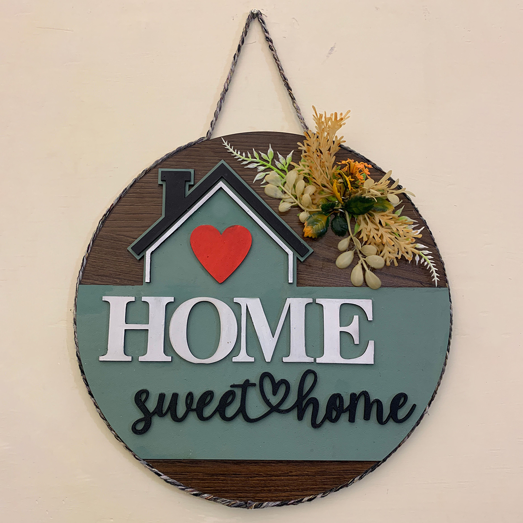 Modern Home Sweet Home 2D wall décor sign board display