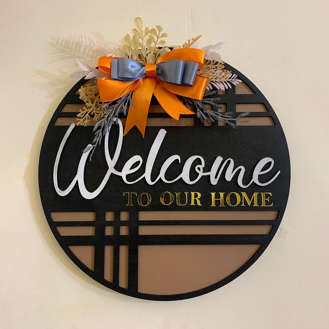 Premium Welcome MDF wooden sign board for wall décor