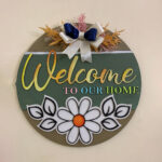 Front view of welcome to our home 3D sign board