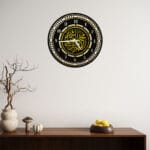 Luxury Darood Sharif Islamic Wall Clock with Golden & Black Acrylic Mirror Finish - Image 2