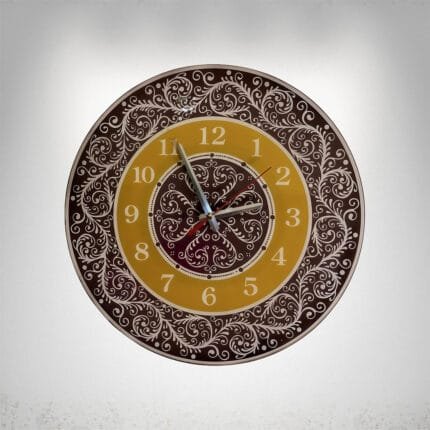 Designer Acrylic Mirror Wall Clock Front View