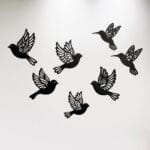 Elegant flying birds MDF laser cut wall décor