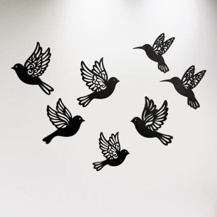 Elegant flying birds MDF laser cut wall décor