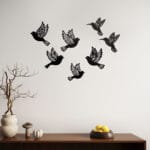 Elegant flying birds MDF laser cut wall décor
