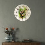 Luxury birds acrylic wall clock for home decoration
