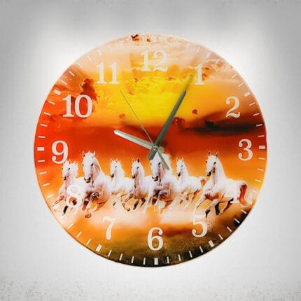 Majestic Horse Acrylic Wall Clock with Premium Artistic Design