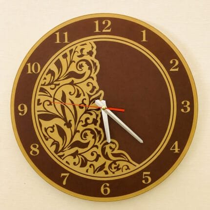 Modern luxury acrylic mirror wall clock with premium laser engraving