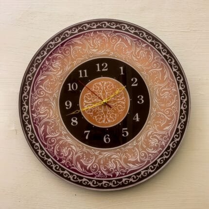Premium Acrylic Mirror Wall Clock Front View