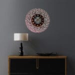 Luxury Mandala Acrylic Mirror Clock Laser Engraving Detail
