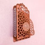 Metallic Quran holder with deco paint finish and acrylic detail